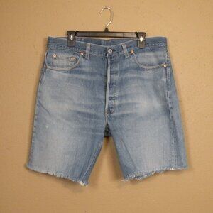Levis 501 Cut Off Shorts Jean Jorts Sz 40 Button Fly Levi's